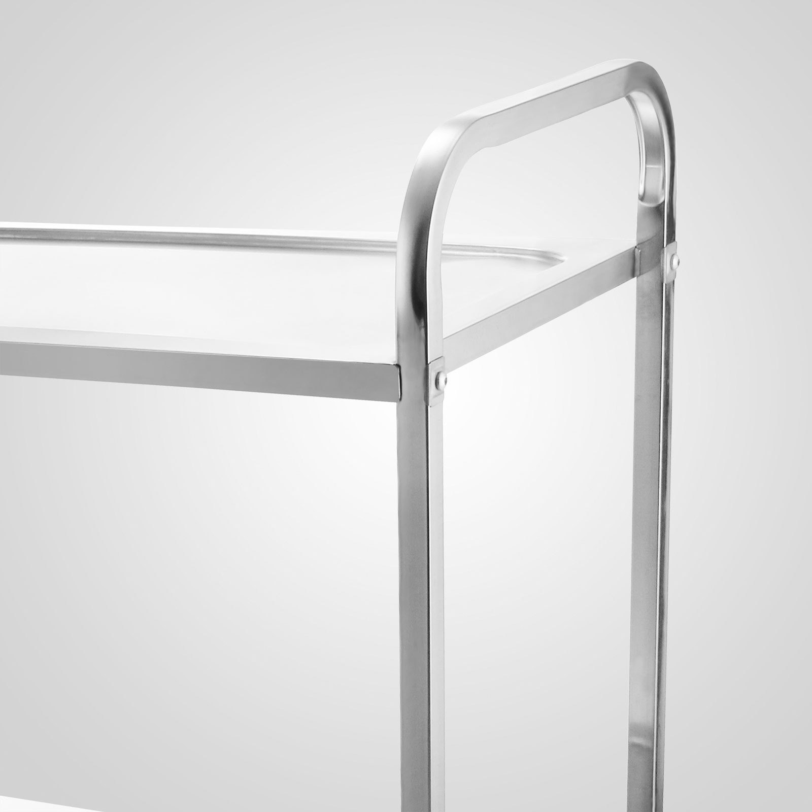 Stainless Steel Kitchen Catering Serving Trolley Cart Food Prep Table 2 Tiers