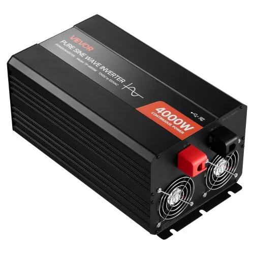 FS4000D Inverter Di Tensione 12V 4000W – Onda Sinusoidale Pura, Blu, Con Doppia Presa Schuko E Porta USB
