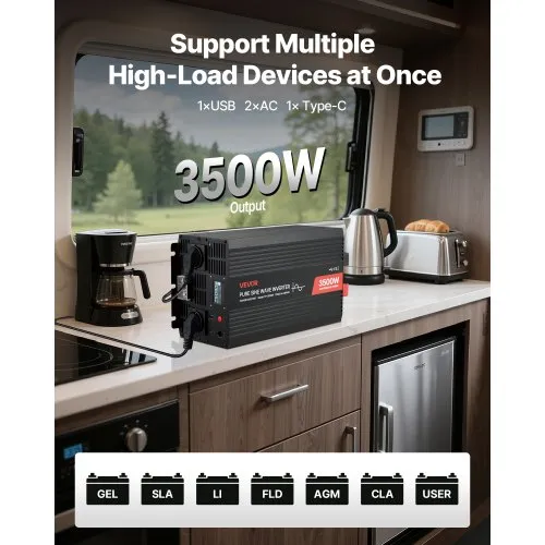Siinusinverter 12 V – 230 V, 3500 W — pilt 2