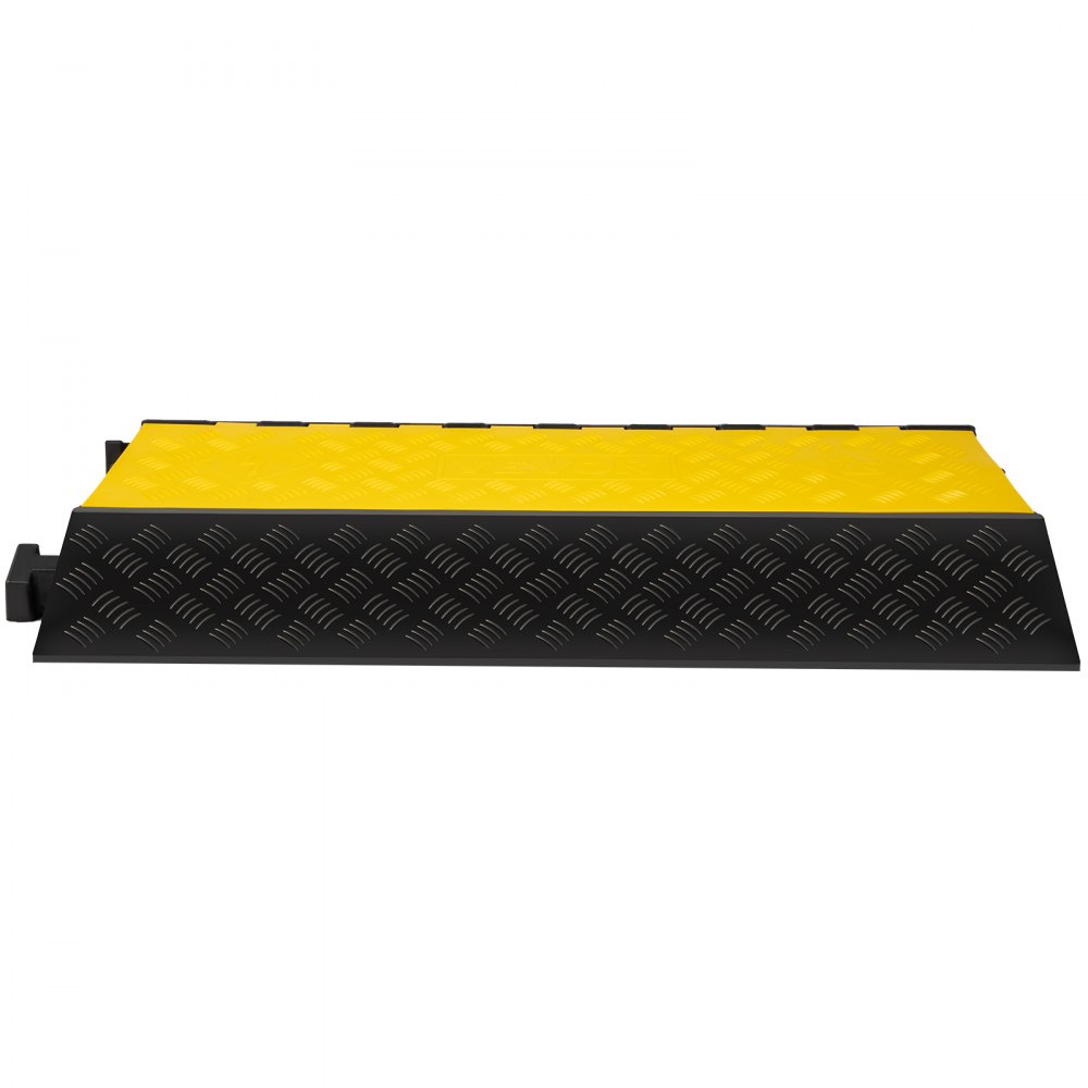 2 Channel Cable100*57cm Cover Ramp Protector Yellow Lid Vehicle PVC & Rubber