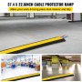 2-channel Cable Protectors Ramps Rubber Cable 22000lbs Axle Capacity Protective