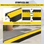 2 Channel Cable100*57cm Cover Ramp Protector Yellow Lid Vehicle PVC & Rubber