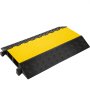 2 Channel Cable100*57cm Cover Ramp Protector Yellow Lid Vehicle PVC & Rubber