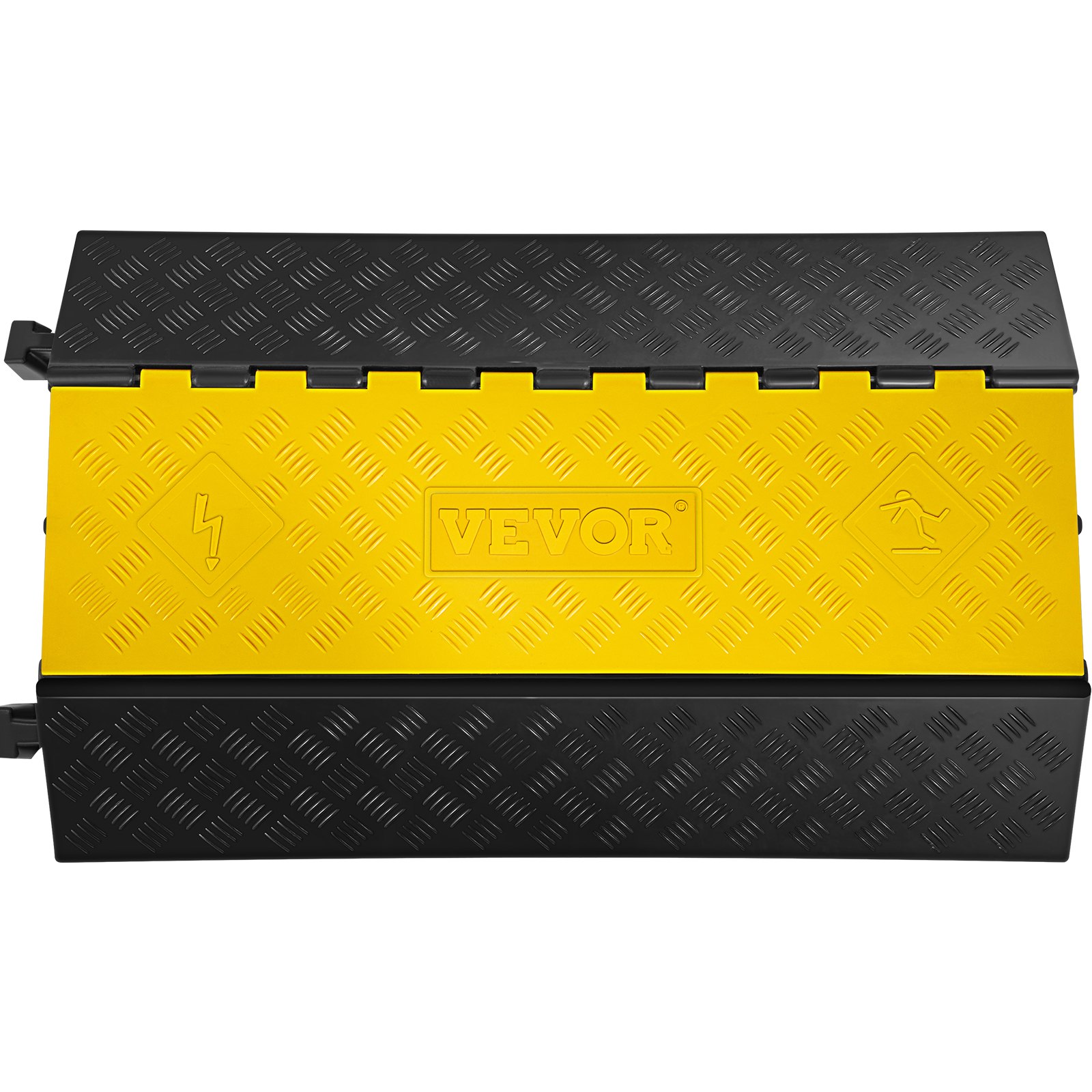 2-channel Cable Protectors Ramps Rubber Cable 22000lbs Axle Capacity Protective