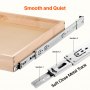 Pull Out Cabinet Organizer Soft Close Slide Out Shelf Wood Drawer 20"W x 21"D