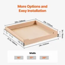 VEVOR Pull Out Cabinet Organizer Soft Close Slideout Shelf Wood Drawer 20"Wx21"D