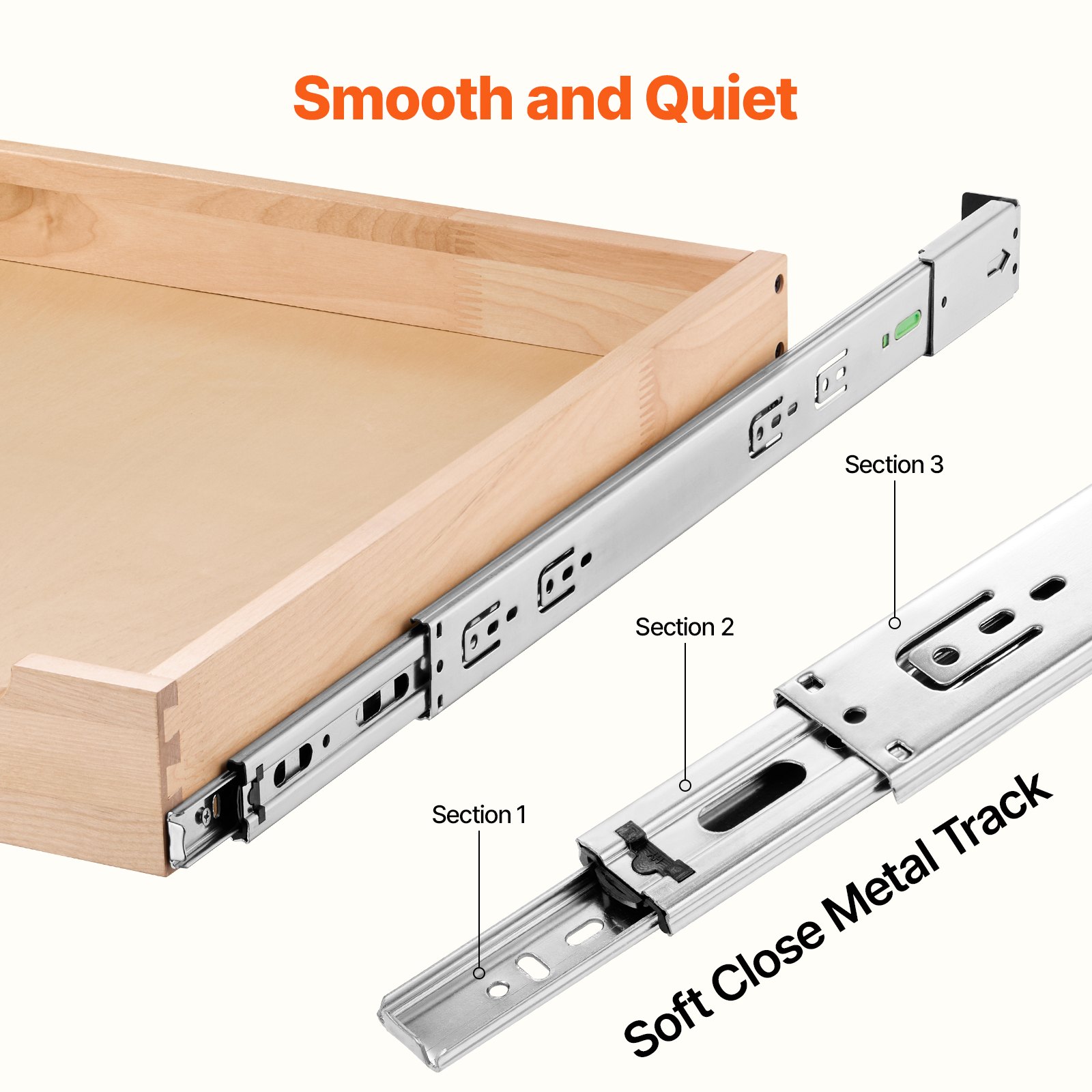 VEVOR Pull Out Cabinet Organizer, 20"W x 21"D Cabinet Drawer, Soft Close Slide out Shelf, Heavy-Duty Sliding Wood Drawer, Bottom and Side Assembly Base Cabinet Organization for Kitchen Pantry Bathroom