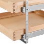 Organizador de gabinete extraíble de 2 niveles VEVOR, cajón de 50 cm de ancho x 53 cm de profundidad, estante deslizable de cierre suave, cajón de madera deslizante de alta resistencia, base ajustable para organizar su cocina, despensa y baño.