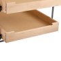 Organizador de gabinete extraíble de 2 niveles VEVOR, cajón de 50 cm de ancho x 53 cm de profundidad, estante deslizable de cierre suave, cajón de madera deslizante de alta resistencia, base ajustable para organizar su cocina, despensa y baño.