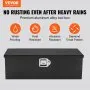 VEVOR Heavy Duty Aluminum Truck Bed Tool Box, Diamond Plate Tool Box with Side Handle and Lock Keys, Storage Tool Box Chest Box Organizer for Pickup, Truck Bed, RV, Trailer, 762 x 330 x 244 mm, Black