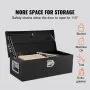 VEVOR Heavy Duty Aluminum Truck Bed Tool Box, Diamond Plate Tool Box with Side Handle and Lock Keys, Storage Tool Box Chest Box Organizer for Pickup, Truck Bed, RV, Trailer, 762 x 330 x 244 mm, Black