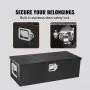 VEVOR Heavy Duty Aluminum Truck Bed Tool Box, Diamond Plate Tool Box with Side Handle and Lock Keys, Storage Tool Box Chest Box Organizer for Pickup, Truck Bed, RV, Trailer, 762 x 330 x 244 mm, Black