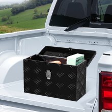 VEVOR 16"x7.5"x10" Heavy Duty Aluminum Truck Bed Tool Box for Pickup RV Black