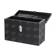 VEVOR 16"x7.5"x10" Heavy Duty Aluminum Truck Bed Tool Box for Pickup RV Black