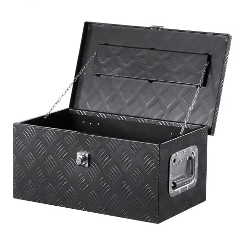20"x12"x9.5" Heavy Duty Aluminum Truck Bed Tool Box for Pickup RV Black
