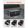 20"x12"x9.5" Heavy Duty Aluminum Truck Bed Tool Box for Pickup RV Black