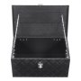 VEVOR Heavy Duty Aluminum Truck Bed Tool Box, Stripes Plated Tool Box with Side Handle and Lock Keys, Storage Toolbox Chest Organizer for Trailer, Pickup, RV, 20"x12"x9.5"(508x304.8x241.3mm), Black