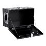 VEVOR Heavy Duty Aluminum Truck Bed Tool Box, Stripes Plated Tool Box with Side Handle and Lock Keys, Storage Toolbox Chest Organizer for Trailer, Pickup, RV, 20"x12"x9.5"(508x304.8x241.3mm), Black