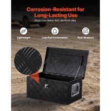 20"x12"x9.5" Heavy Duty Aluminum Truck Bed Tool Box for Pickup RV Black