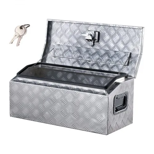 30"x13"x13" Heavy Duty Aluminum Truck Bed Tool Box for Pickup RV Silver