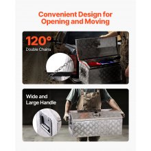 30"x13"x13" Heavy Duty Aluminum Truck Bed Tool Box for Pickup RV Silver
