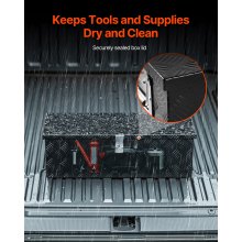 30"x13"x9.6" Heavy Duty Aluminum Truck Bed Tool Box for Pickup RV Black