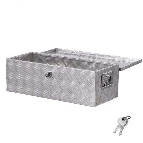 30"x13"x9.6" Heavy Duty Aluminum Truck Bed Tool Box for Pickup RV Silver