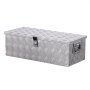 VEVOR Heavy Duty Aluminum Truck Bed Tool Box, Stripes Plated Tool Box with Side Handle and Lock Keys, Storage Toolbox Chest Organizer for Trailer, Pickup, RV, 30"x13"x9.6"(762x330.2x243.84mm), Silver