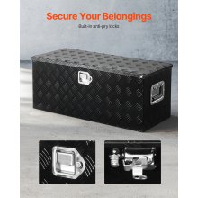 35.4"x14.6"x14.6" Heavy Duty Aluminum Truck Bed Tool Box for Pickup Black