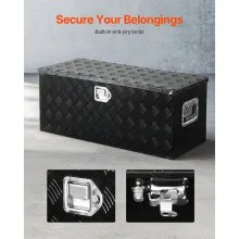 35.4"x14.6"x14.6" Heavy Duty Aluminum Truck Bed Tool Box for Pickup Black
