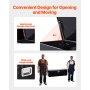 VEVOR 49"x15"x15" Heavy Duty Aluminum Truck Bed Tool Box for Pickup RV Black