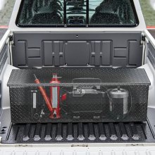 VEVOR 49"x15"x15" Heavy Duty Aluminum Truck Bed Tool Box for Pickup RV Black