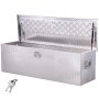 VEVOR 49"x15"x15" Heavy Duty Aluminum Truck Bed Tool Box for Pickup RV Silver