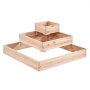 VEVOR Raised Garden Bed, 3.7 x 3.7 x 1.7 ft Wooden Planter Box, Outdoor Planting Boxes with Open Base, for Growing Flowers/Vegetables/Herbs in Backyard/Garden/Patio/Balcony, Burlywood