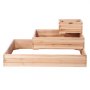 VEVOR Raised Garden Bed, 3.7 x 3.7 x 1.7 ft Wooden Planter Box, Outdoor Planting Boxes with Open Base, for Growing Flowers/Vegetables/Herbs in Backyard/Garden/Patio/Balcony, Burlywood