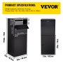 VEVOR Mail Package Drop Box, 19" x 19" x 48" Package Parcel Box with Locking Letterbox, Parcel Drop Box, Delivery Box w/Anchoring Fittings, Secure Steel Mailbox for Curbside, Porch, Outside & Home