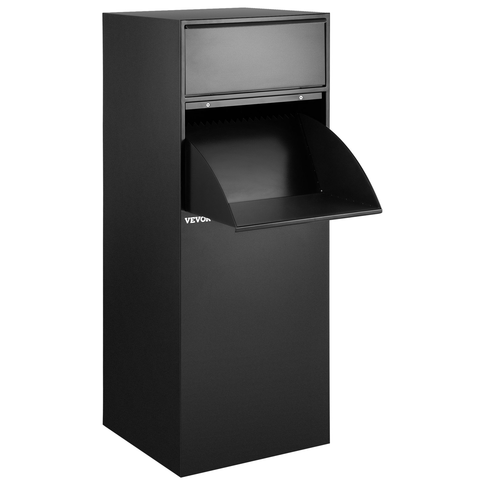 VEVOR Mail Package Drop Box, 19" x 19" x 48" Package Parcel Box with Locking Letterbox, Parcel Drop Box, Delivery Box w/Anchoring Fittings, Secure Steel Mailbox for Curbside, Porch, Outside & Home