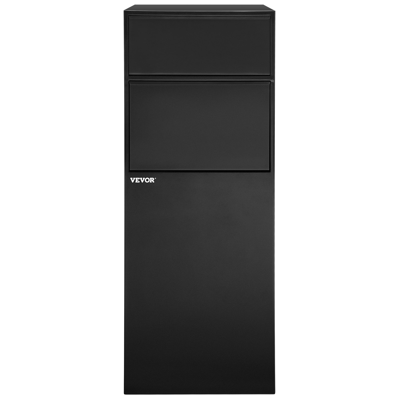 VEVOR Mail Package Drop Box, 19" x 19" x 48" Package Parcel Box with Locking Letterbox, Parcel Drop Box, Delivery Box w/Anchoring Fittings, Secure Steel Mailbox for Curbside, Porch, Outside & Home