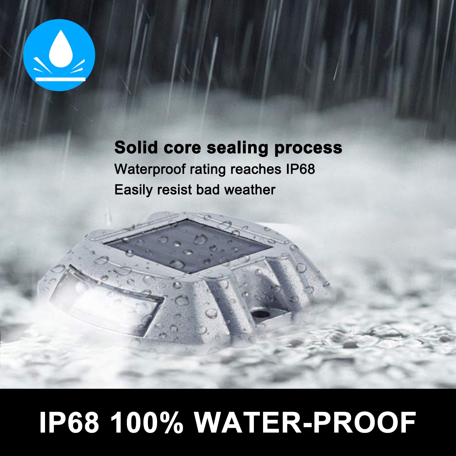 8pcs Solar Dock Led Light W/ Installing Screws Work Stable Walkway Yard Garden