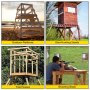 VEVOR Deer Blind Brackets, 4" x 4" 4 PCs Deer Stand Brackets Powder Coated Steel, Tree House Brackets Heavy Duty Deer Stands, Elevated Deer Blinds for Outdoor Platform and Hunting Stand W/ Screw Kit