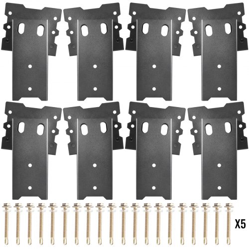 VEVOR Deer Blind Brackets, 4" x 4" 8 PCs Deer Stand Brackets Powder Coated Steel, Tree House Brackets Heavy Duty Deer Stands, Elevated Deer Blinds for Outdoor Platform and Hunting Stand W/ Screw Kit
