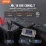 VEVOR Smart Battery Charger, 35-Amp, Lithium LiFePO4 Lead-Acid (AGM / Gel / SLA) Car Battery Charger with LCD Display, Trickle Charger Maintainer Desulfator for Boat Motorcycle Lawn Mower Deep Cycle