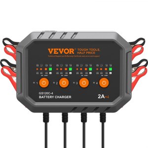 VEVOR Smart Battery Charger, 20-Amp, Lithium LiFePO4 Lead-Acid (AGM / Gel /  SLA) Car Battery Charger with LCD Display, Trickle Charger Maintainer  Desulfator for Boat Motorcycle Lawn Mower Deep Cycle