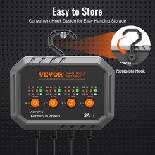 VEVOR Smart Battery Charger, 8-Amp, LiFePO4 Lead-Acid (AGM / Gel / SLA) Car Battery Charger, Fully-Automatic Charger Maintainer Desulfator for Boat Motorcycle Lawn Mower Golf Cart Marine Deep Cycle