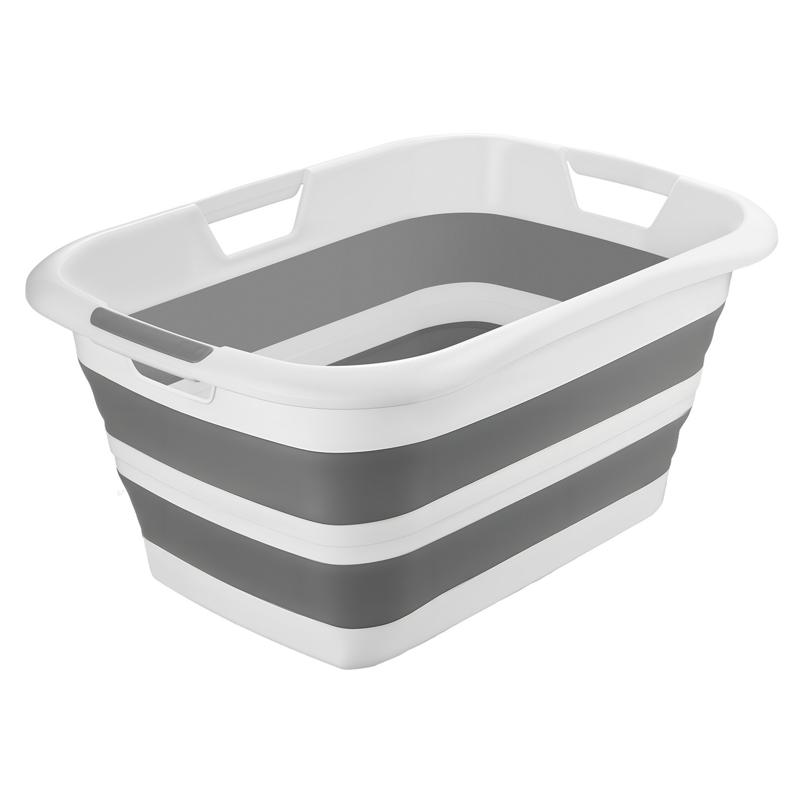 VEVOR Dog Bathtub, Collapsible Dog Bath Tub, Pet Bathing Grooming Wash Shower Station, Portable Space-saving & Stable Support, Built-In Drainage Hole for Small Pet Puppy Doggie Cat Outdoor, Gray White