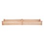 VEVOR raised garden bed constructed from light-colored wood, featuring two rectangular sections.