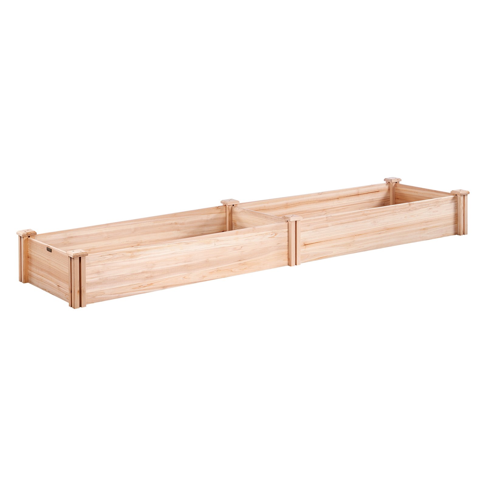 VEVOR raised garden bed, dual-section wooden planter, sturdy design for gardening and outdoor use.