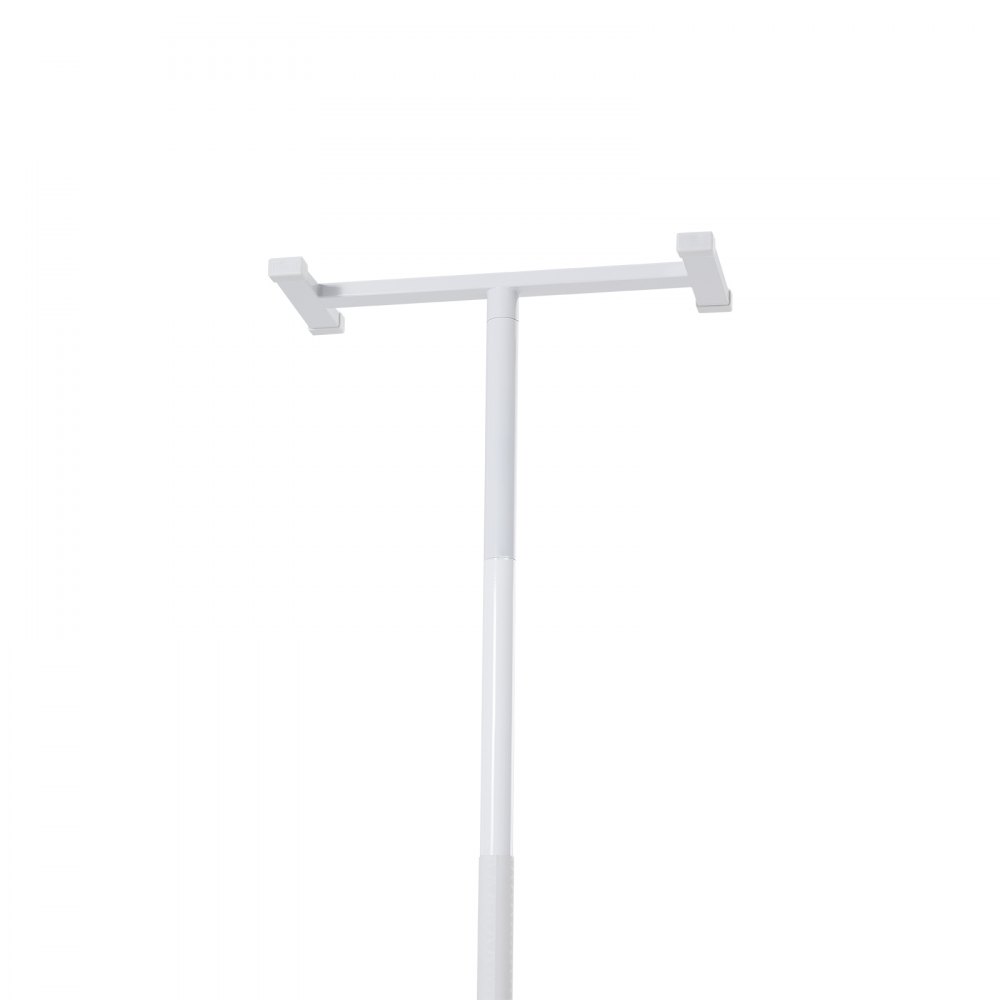 VEVOR Floor-to-Ceiling Transfer Pole, Tension Mounted Bathroom Grab Bar with Anti-Slip Curve Handle, 136 kg Capacity Security Pole for Elderly, Ideal Senior Safety Pole for 2.14-3.05 m Ceilings, White