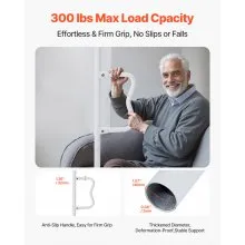 VEVOR Floor-to-Ceiling Transfer Pole 300 Lbs Capacity for 7-10 Ft Ceilings White