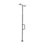 VEVOR Floor-to-Ceiling Transfer Pole, Tension Mounted Bathroom Grab Bar with Anti-Slip Curve Handle, 300 Lbs Capacity Security Pole for Elderly, Ideal Senior Safety Pole for 7-10 Ft Ceilings, Black